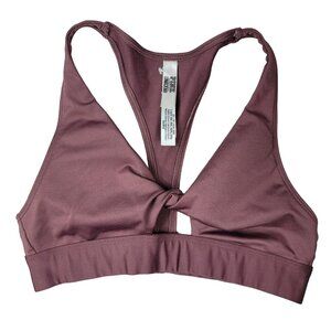 Victoria's Secret PINK Pullover Ultimate Sports Bra Mauve XS Twist Lightly Lined